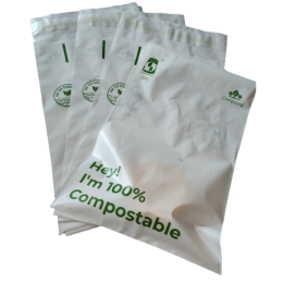 Compostal 100 x Öko-Versandtaschen Paket Poly Mailer kompostierbar 100 Stück 25 x 35 cm (10 x 14 Zoll)