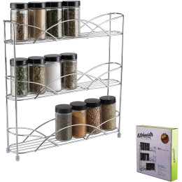 Wholesale - 8 x Kitchenista Free Standing Spice and Herb Rack (Chrome)